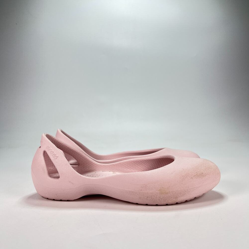 Crocs Brooklyn Soft Pink Lightweight Slip On Ballet Flats Shoes Women's Size 5